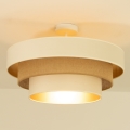 Aufputz-Deckenleuchte WENTA 1x E27/60 W/230 V Ø 50 cm Beige/Jute