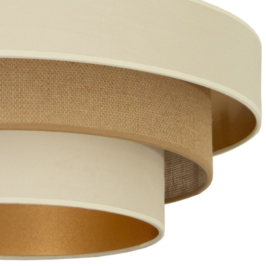 Aufputz-Deckenleuchte WENTA 1x E27/60 W/230 V Ø 50 cm Beige/Jute