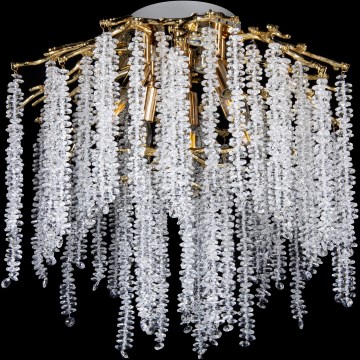 Aufputz-Kronleuchter 6xE14/60W/230V + 3xLED/3W, Ø 54 cm, goldfarben