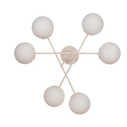 Aufputz-Kronleuchter MOON 6xE27/15W/230V cremefarben