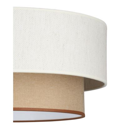 Aufputz-Kronleuchter NATIA 1xE27/60W/230V Ø 45 cm weiß/braun