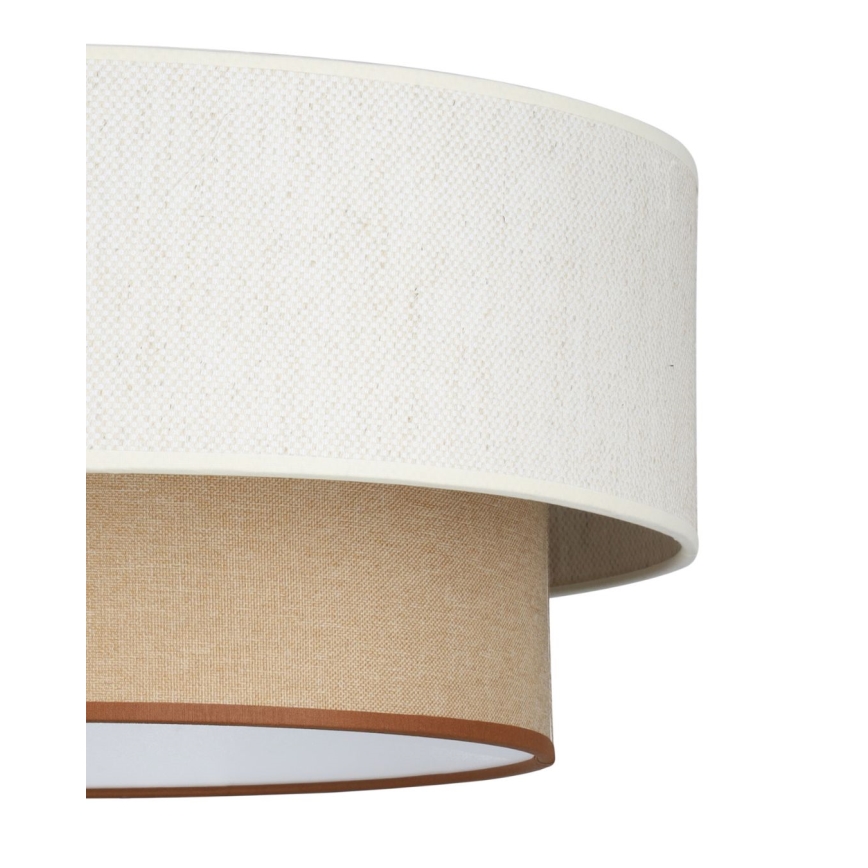 Aufputz-Kronleuchter NATIA 1xE27/60W/230V Ø 45 cm weiß/braun