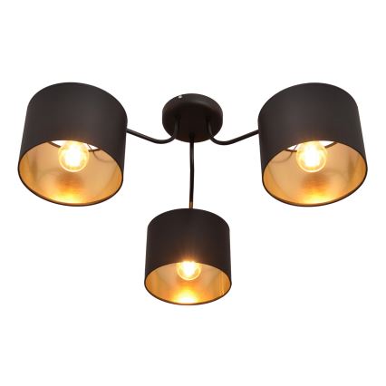 Aufsatzkronleuchter ALBA 3xE27/15W/230V schwarz/gold