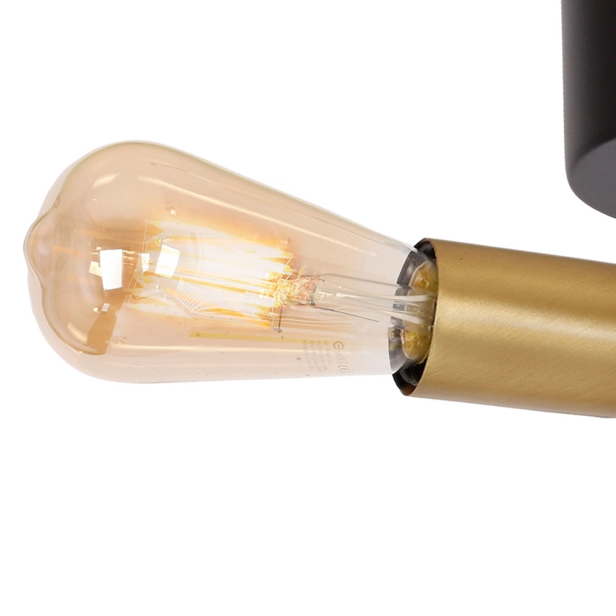 Aufsatzkronleuchter BRENDA 2xE27/60W/230V schwarz/gold