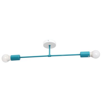Aufsatzkronleuchter CAMBRIDGE 2xE27/15W/230V blau
