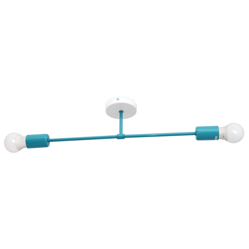 Aufsatzkronleuchter CAMBRIDGE 2xE27/15W/230V blau