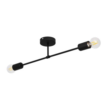 Aufsatzkronleuchter CAMBRIDGE 2xE27/15W/230V schwarz