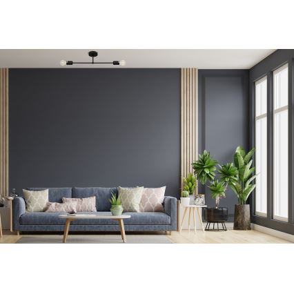 Aufsatzkronleuchter CAMBRIDGE 2xE27/15W/230V schwarz