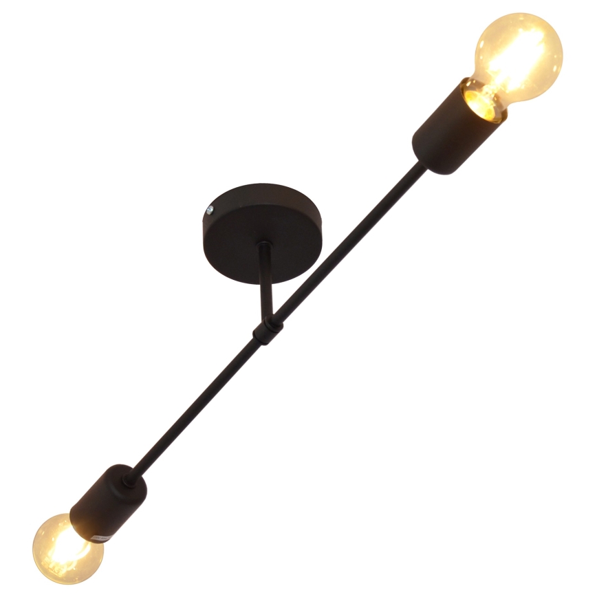 Aufsatzkronleuchter CAMBRIDGE 2xE27/15W/230V schwarz