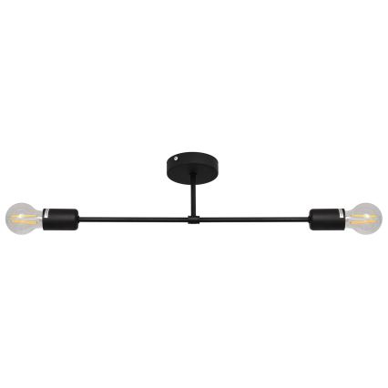 Aufsatzkronleuchter CAMBRIDGE 2xE27/15W/230V schwarz