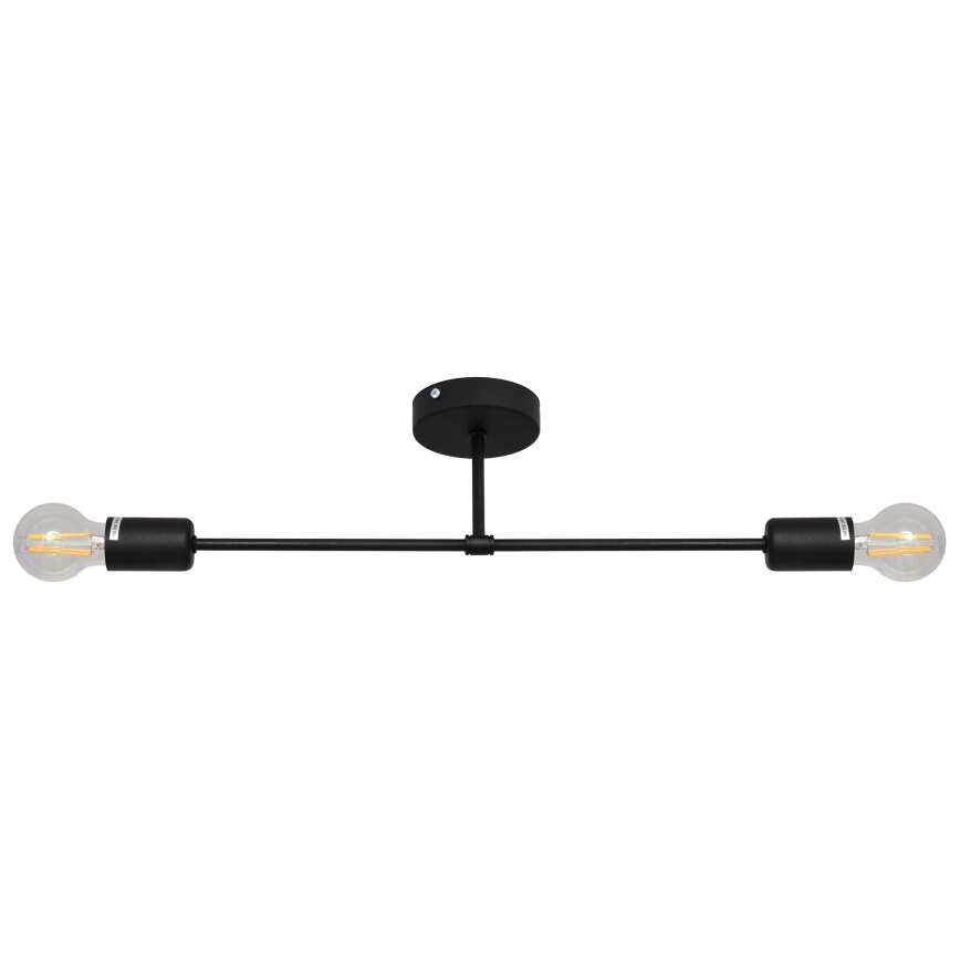 Aufsatzkronleuchter CAMBRIDGE 2xE27/15W/230V schwarz