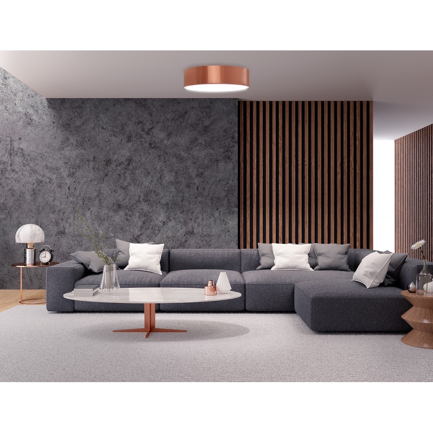 Außen-Deckenleuchte mit Sensor CLEO 3xE27/24W/230V Ø 40 cm Kupfer IP54