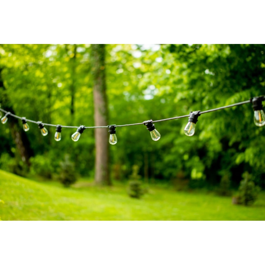 Außen-Dekolichterkette MIMOSA 20xE27/1,3W/230V IP44 20m