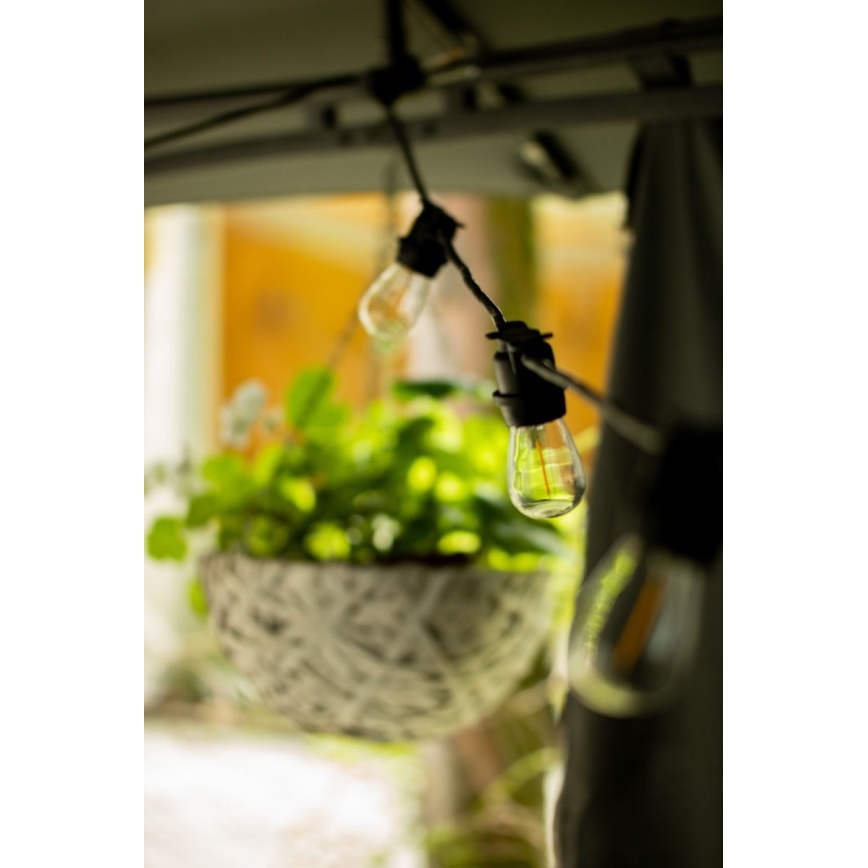 Außen-Dekolichterkette MIMOSA 20xE27/1,3W/230V IP44 20m