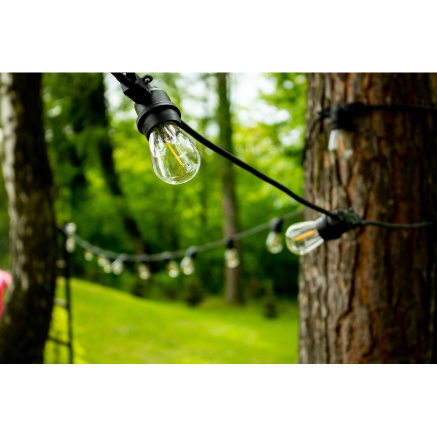 Außen-Dekolichterkette MIMOSA 20xE27/1,3W/230V IP44 20m