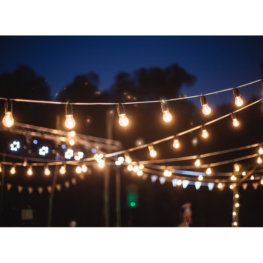 Außen-Dekorationskette GIRLANDA 17 m 15xE27/15W/230V IP44