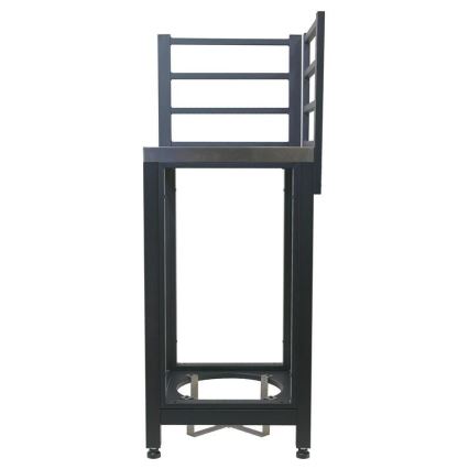 Außen-Eckmodul 47x47x123 cm schwarz/Edelstahl