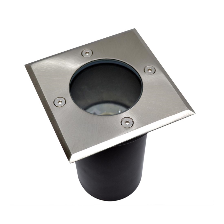 Außen-Einbaustrahler 1xGU10/35W/230V IP44 mattchrom