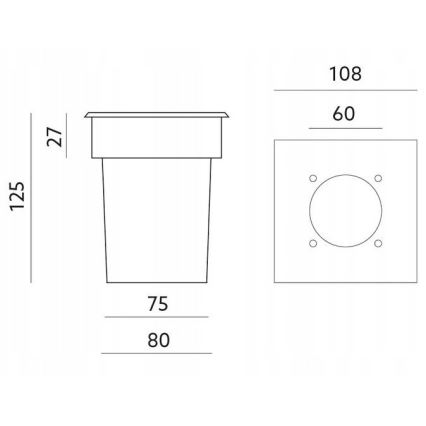Außen-Einbauleuchte ENTRADA1 1xGU10/50W/230V IP65