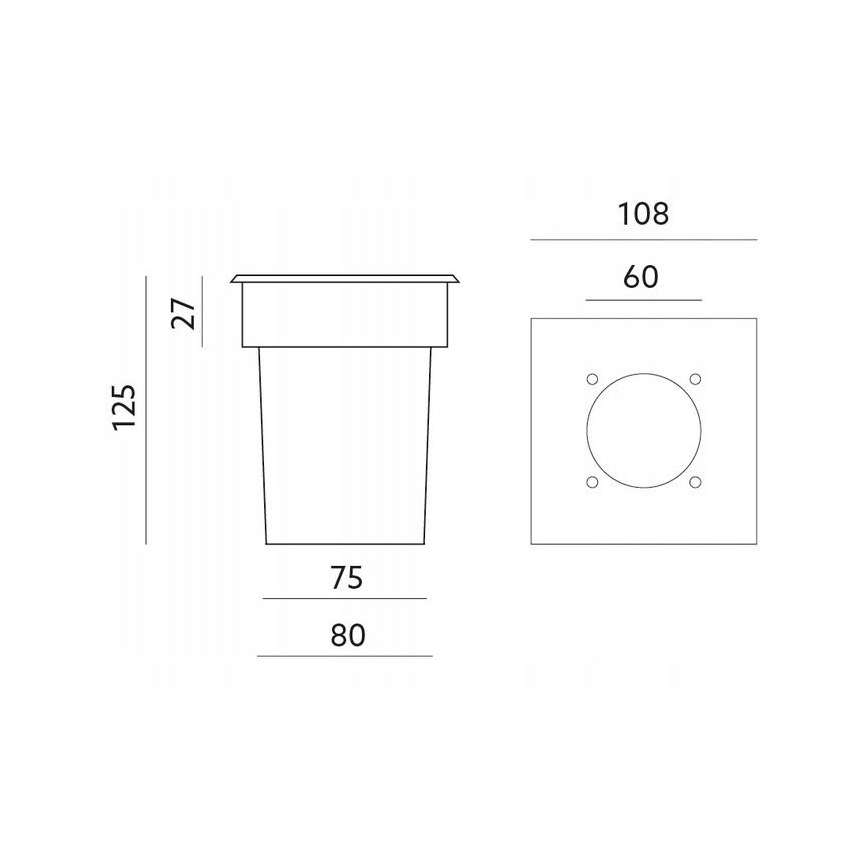 Außen-Einbauleuchte ENTRADA1 1xGU10/50W/230V IP65