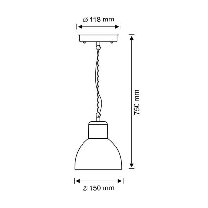 Außen-Kronleuchter ARNE 1xE27/10W/230V IP44