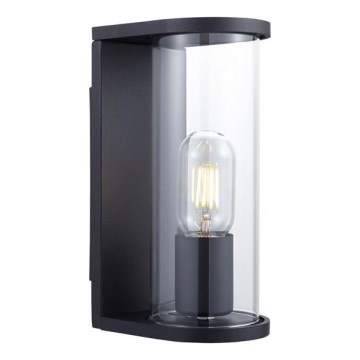 Außen-Wandleuchte 1xE27/60W/230V IP44 schwarz/rauchglas