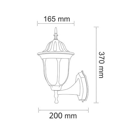 Außen-Wandleuchte FLORENCJA 1xE27/20W/230V IP43