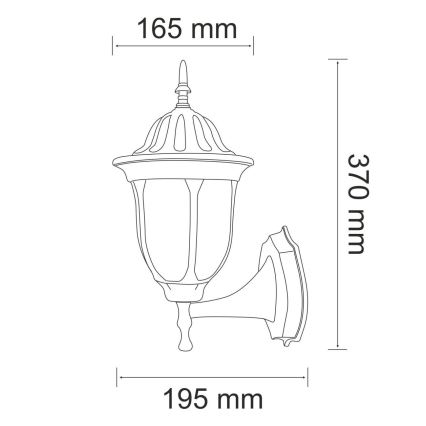 Außen-Wandleuchte FLORENCJA 1xE27/20W/230V IP43