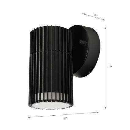 Außen-Wandspot LANTHEA 1xGU10/11W/230V IP44 schwarz