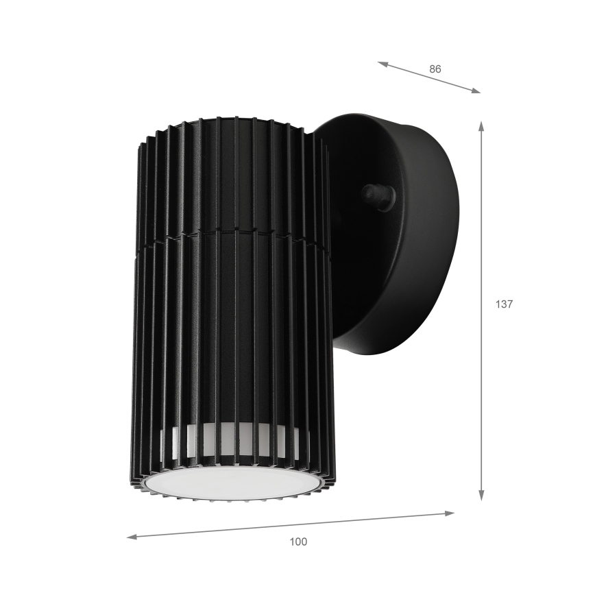 Außen-Wandspot LANTHEA 1xGU10/11W/230V IP44 schwarz