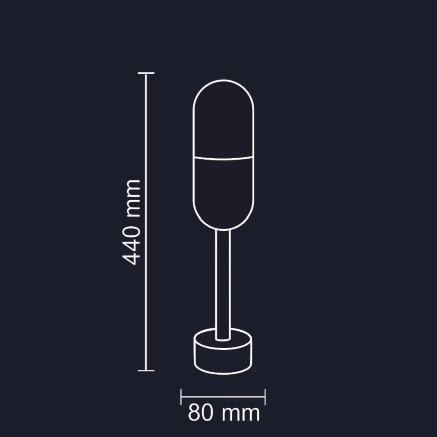 Außenlampe HORTEN 1xE27/10W/230V IP44 44 cm