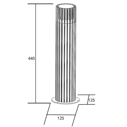 Außenleuchte KUUSAMO 1xE27/20W/230V 44 cm IP54 Anthrazit