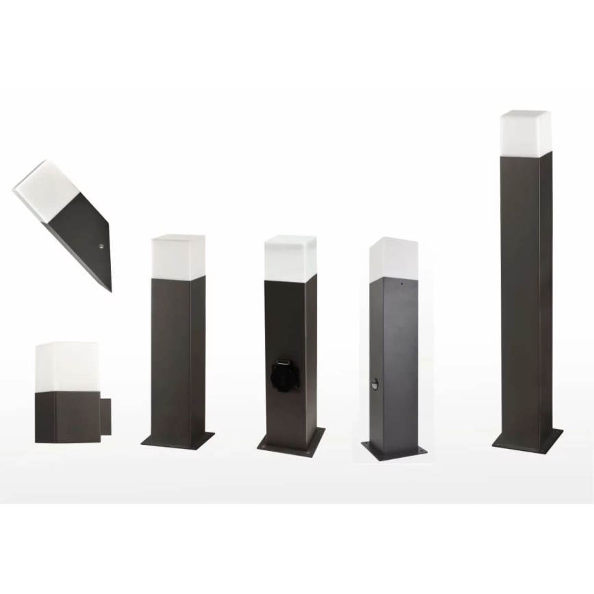 Außenlampe mit Steckdose NEW YORK 1xE27/12W/230V IP44 44 cm Anthrazit