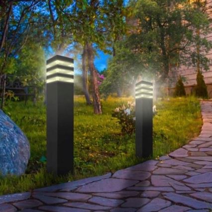 Außenleuchte mit Sensor TEKSAS 1xE27/12W/230V IP44 44 cm Anthrazit