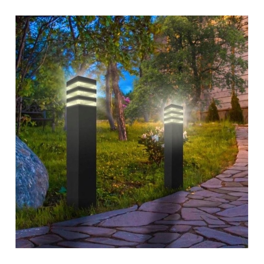 Außenleuchte mit Sensor TEKSAS 1xE27/12W/230V IP44 44 cm Anthrazit