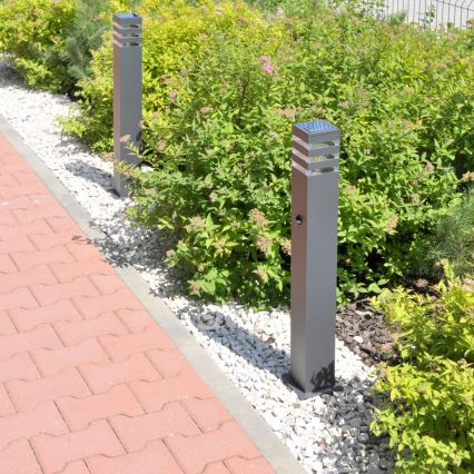 Außenleuchte mit Sensor TEKSAS 1xE27/12W/230V IP44 74 cm Anthrazit