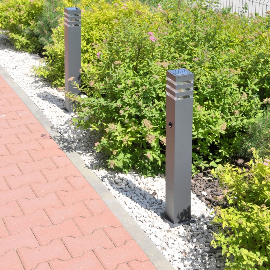 Außenleuchte mit Sensor TEKSAS 1xE27/12W/230V IP44 74 cm Anthrazit