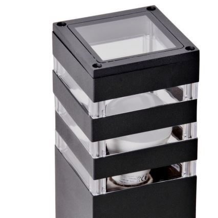 Außenleuchte mit Sensor TEKSAS 1xE27/12W/230V IP44 74 cm Anthrazit