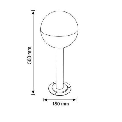 Außenlampe ULSA 1xE27/12W/230V IP44 50 cm