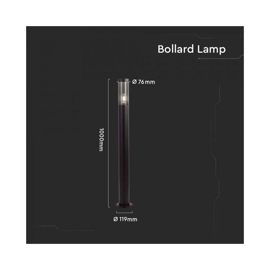 Außenleuchte 1xE27/18W/230V IP44 100 cm