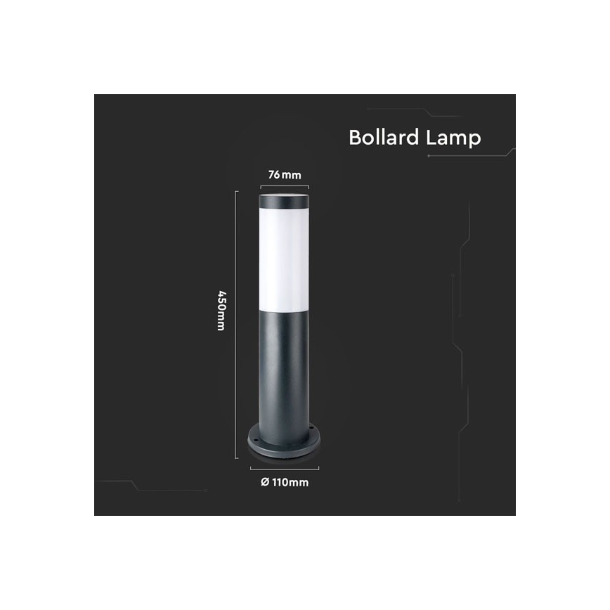 Außenleuchte 1xE27/60W/230V IP44 45cm grau