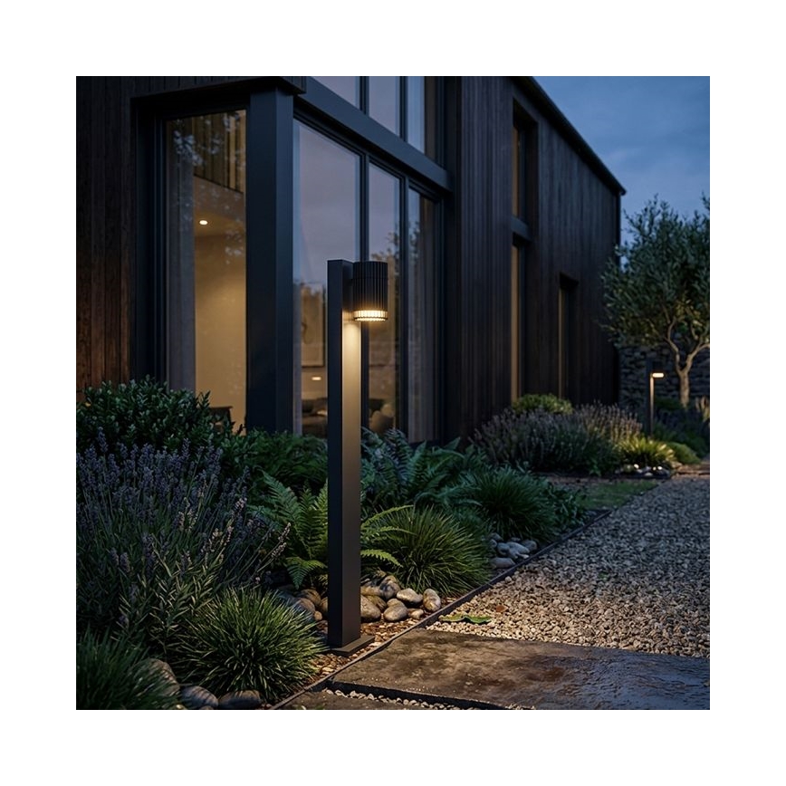 Außenleuchte 1xGU10/10W/230V IP44 50 cm schwarz