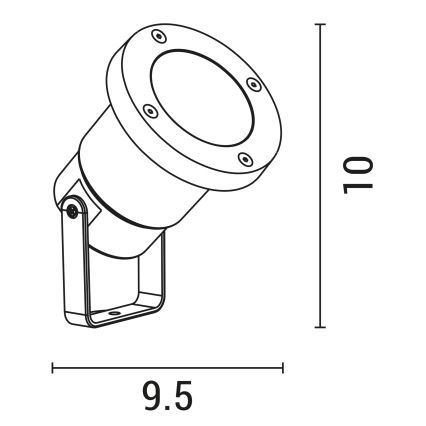 Außenleuchte 1xGU10/5W/230V IP65 grau