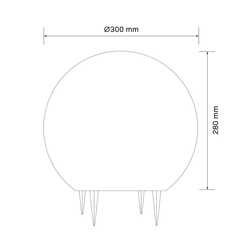 Außenleuchte ARGENTO 1xE27/15W/230V d 30 cm IP65 weiß
