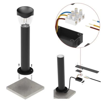 Außenleuchte ARTEO 1xE27/15W/230V IP44 50 cm