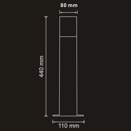 Außenleuchte DALLAS 1xE27/12W/230V IP44 44 cm anthrazit