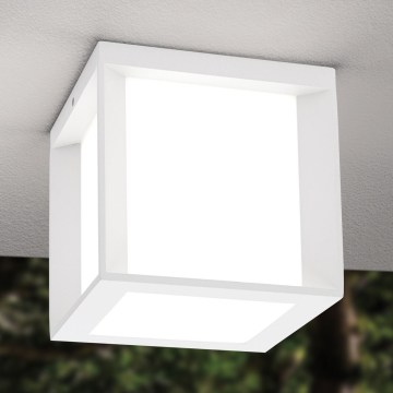 Außenleuchte HENRY 1xE27/15W/230V 16x16 cm IP44 weiß