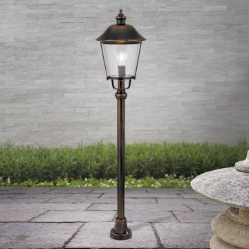 Außenleuchte KENZO 1xE27/100W/230V IP44 bronzen/Patina