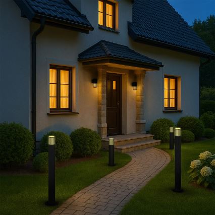 Außenleuchte KUUSAMO 1xE27/20W/230V 74 cm IP54 anthrazit