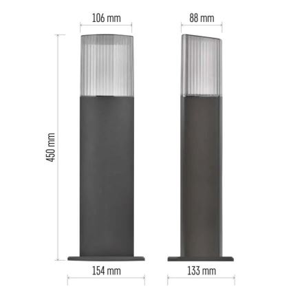 Außenleuchte LANA 1xE27/25W/230V IP54 45 cm